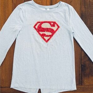Gap Girls Long Sleeve Tee with Sequin Flip Detail size L (10-12)